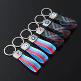 BMW M Power Oxford Nylon Webbing Car Keychain Key Rings Holder