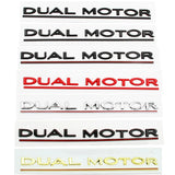 Tesla DUAL MOTOR Logo ABS Car Rear Sticker Emblem Badge Decal