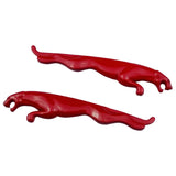 2PCS Jaguar Leopard Metal Car Side Body Sticker Decal Emblem Badge