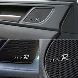 4pcs/set Honda Mugen Typer Metal Car Stereo Sticker Auto Audio Emblem Decal