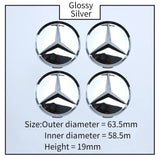 63.5mm 74mm ABS Car Wheel Center Covers for Mercedes Benz W166 W212 W213 W246 W176 W177 W205