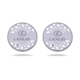 2pcs Lexus Logo Car Water Coasters 7-color LED Light Cup Mat Holder