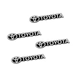 4pcs/set Toyota Rav4 Prado Corolla CHR Hilux Auris Avensis Prius YARIS Metal Car Stereo Sticker Auto Audio Emblem Decal