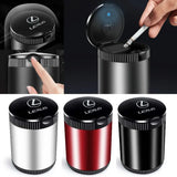 Lexus Metal Car Ash Tray Auto Ashtray Cigarette Holder Box with LED Light