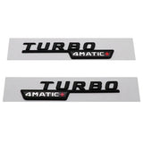 1Pair Mercedes Benz TURBO 4MATIC 14-16 ABS Car Rear Sticker