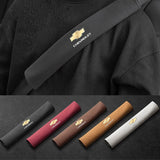 2pcs 33cm Chevrolet Logo Suede Car Seat Safety Belt Pads Shoulder Protection Cover