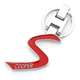 3D Metal S Emblem Car Keychain Key Ring for Mini Cooper S