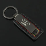 Audi RS Sline Metal Carbon Leather Car Keychain