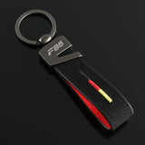 BMW F86 Logo Suede Car Keychian Key Ring Holder