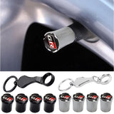 4pcs/set Toyota GR Logo Car Air Valve Stem Caps Auto Tyre Valve Covers with Wrench