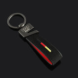 Audi Logo Suede Metal Car Keychain