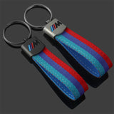 BMW M Power Car Logo Keyring Metal Nylon Webbing Key Chain