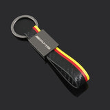 Mercedes Benz AMG Carbon Leather Car Key Chain Holder Keyring Pandant