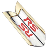 2pcs Honda RS Logo Metal Car Side Sticker Emblem Badge Decal Auto Body Decoration