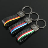 BMW Metal Leather Car Keychian Key Ring Holder