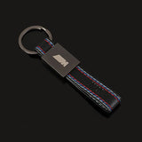 BMW M Power PU Leather Metal Car Keychain Keyring