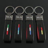 Mercedes Benz SLS Logo Suede Car Keyring
