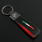 BMW Suede Car Keychain Metal Keyring Key Pendant