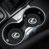 2pcs/set Lexus Logo PVC Waterproof Car Water Coaster
