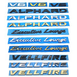 Car Sticker for Alphard Executive Lounge Vellfire V6 Rear Trunk Badges ABS Chrome Auto Refitting Decoration Accessories