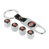 4pcs/set Volkswagen VW GTI S Racing Rline Logo Car Air Valve Stem Cap Auto Tyre Valve Covers with Keychain