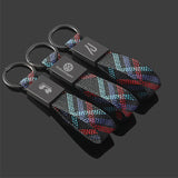 Volkswagen VW R Logo Oxford Webbing Car Keychain Pendant Key Chain Holder