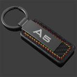 Audi A3 A5 A7 A8 A4L A6L A8L Car Logo Leather Key Chain Key Ring Pendant