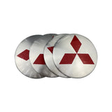 4pcs/set 56mm/60mm/65mm Mitsubishi Ralliart Car Wheel Center Hub Sticker Decal