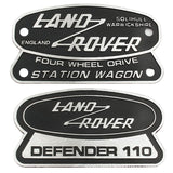 Land Rover DEFENDER 110 Logo Metal Car Front Emblem Badge Rear Sticker Decal