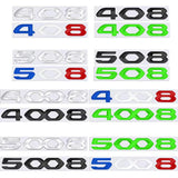 Peugeot 208 308 408 508 2008 3008 4008 5008 Letter Car Front Hood Sticker Auto Rear Emblem Badge Decal