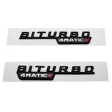 1Pair Mercedes Benz BITURBO 4MATIC 2014-2016 ABS Car Rear Sticker