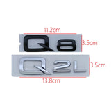 Audi Q3 Q5 Q7 Q8 Q2L Q5L ABS Car Rear Sticker Trunk Emblem Badge Decal
