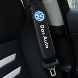 2pcs Volkswagen VW Leather Car Seat Belt Pad Covers Shoulder Pads