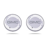 2pcs GMC Logo Car Water Coasters 7-color LED Light Cup Mat Holder