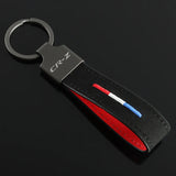 Honda CRZ CR-Z Logo Suede Car Keychain Pendant Key Chain Holder