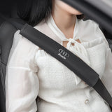 2pcs 33cm Audi Logo Suede Car Seat Safety Belt Pads Shoulder Protection Cover