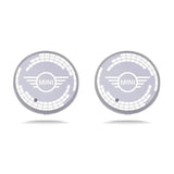 2pcs MINI Cooper Logo Car Water Coasters 7-color LED Light Cup Mat Holder