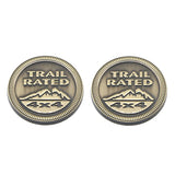 2pcs Jeep Trail Rated 4x4 Metal Car Body Side Fender Sticker Decal Auto Rear Emblem Badge