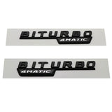 1Pair Mercedes Benz BITURBO 4MATIC 2017-2021 ABS Car Rear Sticker