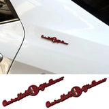 2pcs Alfa Romeo Metal Car Body Sticker Emblem Badge Decal