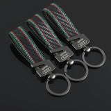 Audi Car Logo Leather Keychain Keyring Key Holder Pendant