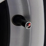 4pcs/set Toyota GR Logo Carbon Fiber Car Air Valve Stem Caps Auto Tyre Valve Covers with Wrench