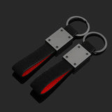 Audi RS Sline Logo Metal Suede Car Keychain
