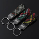 Volkswagen VW R Logo Oxford Webbing Car Keychain Pendant Key Chain Holder