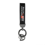 Toyota GR Sport Gazoo Racing Logo Leather Car Keychain Key Ring