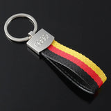 Audi Logo Metal Nylon/Oxford webbing Car Keychain Pendant