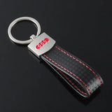 Audi Logo PU Leather Metal Car Keychain