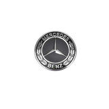 42mm Curved 38mm Flat ABS Car Front Engine Grill Emblem Badge Label for Mercedes Benz C Class E Class C200 E260 E300L S400L