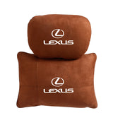 For Lexus Car Comfort Suede Neck Care Waist Pillow Interior Accessories