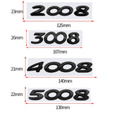 Peugeot 2008 3008 4008 5008 Metal Car Trunk Sticker Decal Auto Letter Emblem Badge